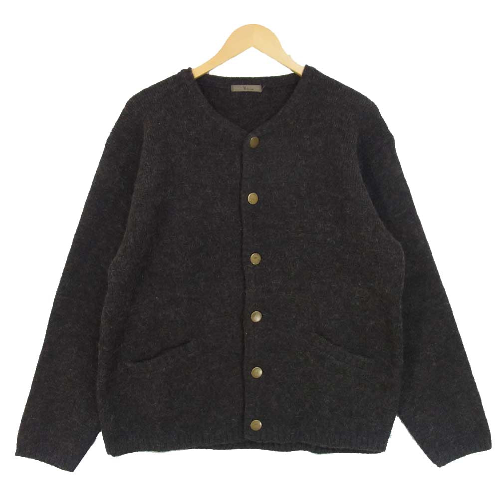 Yohji Yamamoto ヨウジヤマモト Ys for men ワイズフォーメン 80~90s 初期タグ ウール ニット カーディガン ダークブラウン系 サイズ表記無し【中古】