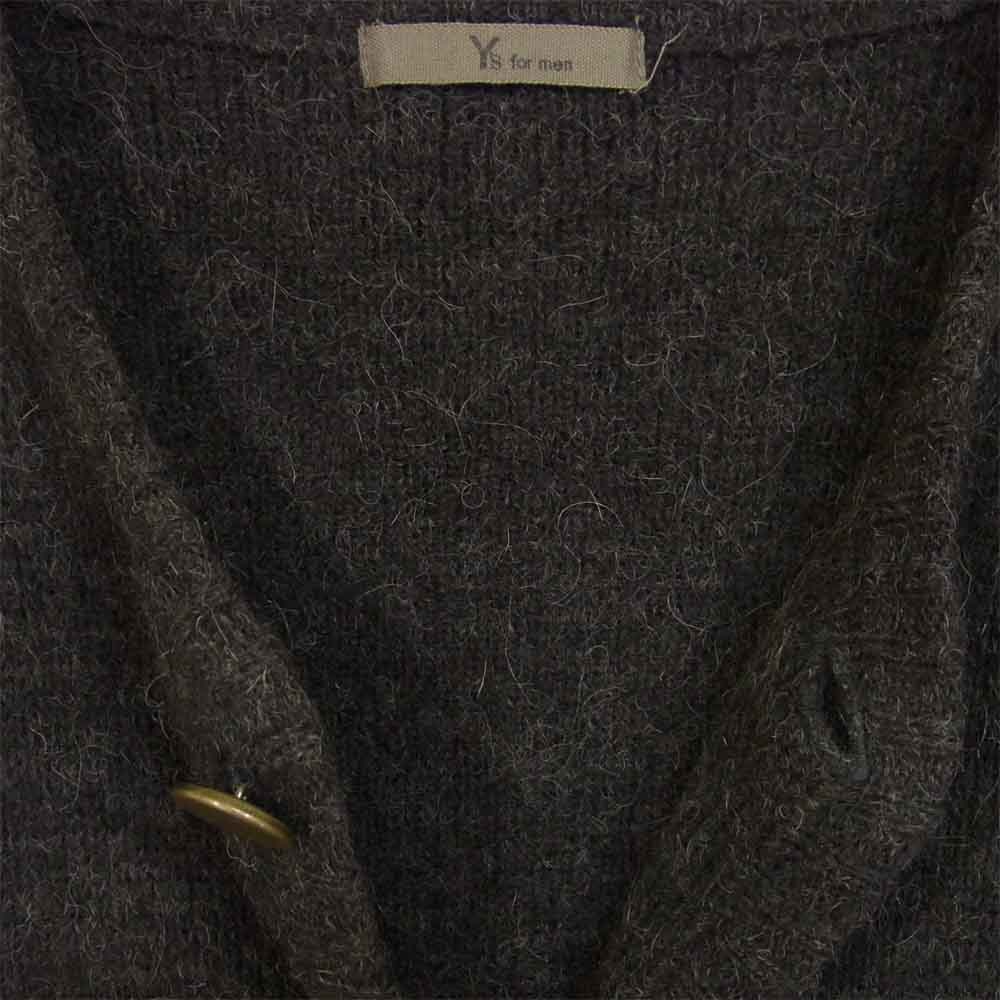 Yohji Yamamoto ヨウジヤマモト Ys for men ワイズフォーメン 80~90s 初期タグ ウール ニット カーディガン ダークブラウン系 サイズ表記無し【中古】