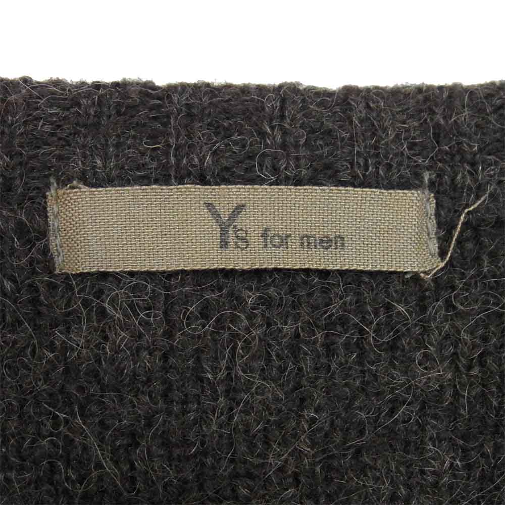 Yohji Yamamoto ヨウジヤマモト Ys for men ワイズフォーメン 80~90s 初期タグ ウール ニット カーディガン ダークブラウン系 サイズ表記無し【中古】