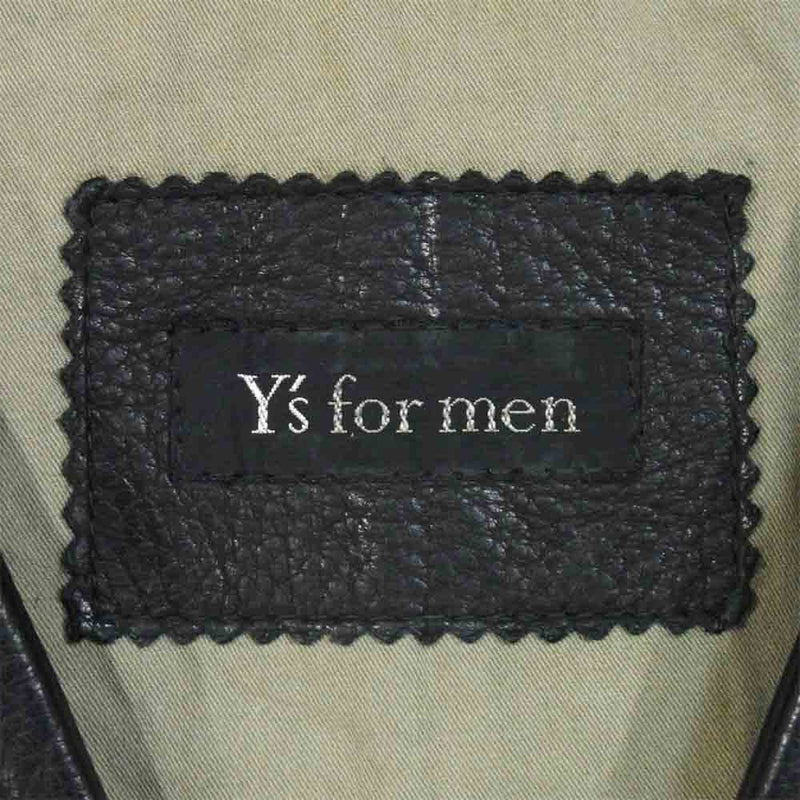 Yohji Yamamoto ヨウジヤマモト Ys for men ワイズフォーメン レザー ベスト ジレ ブラック系【中古】
