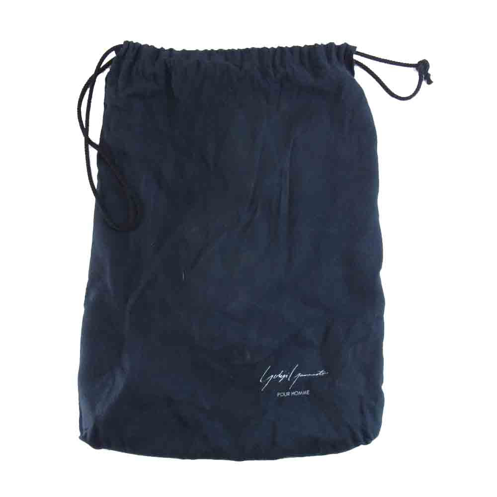 Yohji Yamamoto ヨウジヤマモト HB-E02-005-1LA 観賞用 80～90s POUR HOMME プールオム デッドストック 丸ロゴ キャンバス スニーカー ブラック系 L【中古】