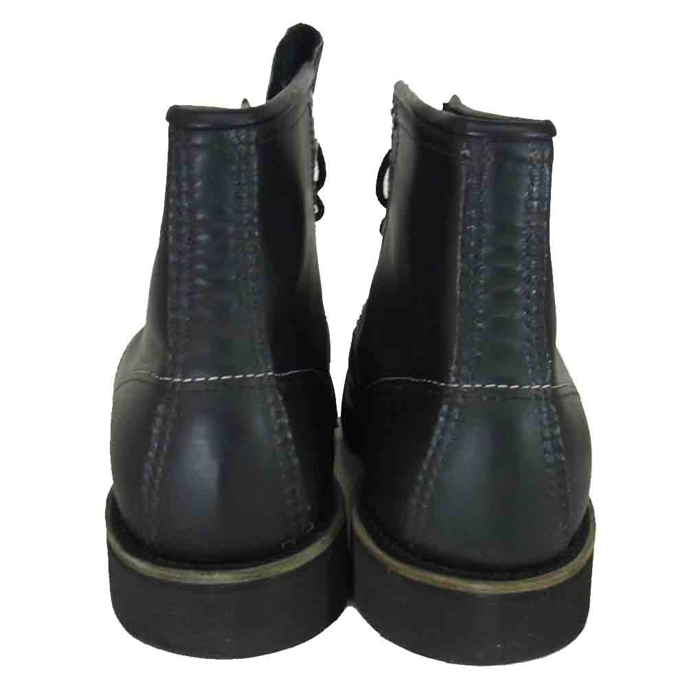 RED WING レッドウィング 8137 ブラックソール モックトゥ レースアップブーツ ブラック系 9 1/2【美品】【中古】