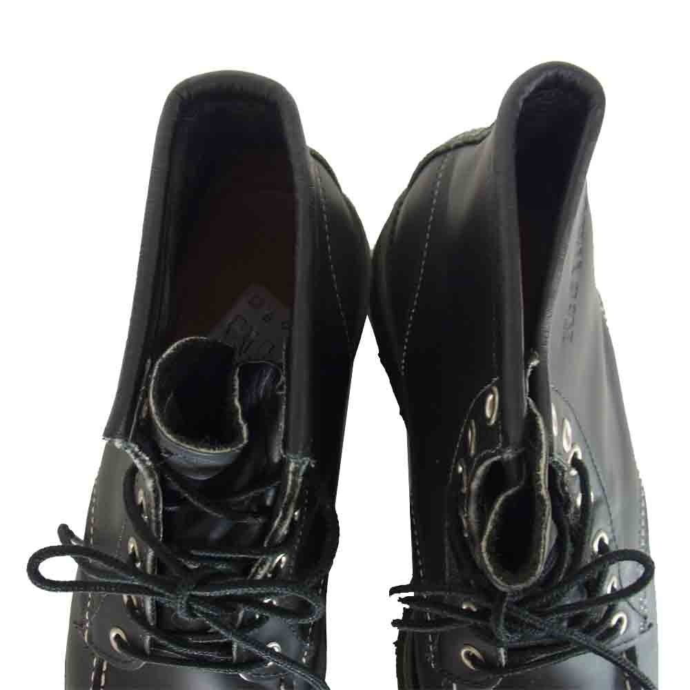 RED WING レッドウィング 8137 ブラックソール モックトゥ レースアップブーツ ブラック系 9 1/2【美品】【中古】