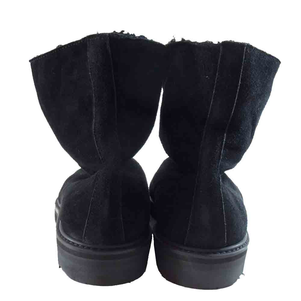 Yohji Yamamoto ヨウジヤマモト POUR HOMME プールオム センタージップ スエード ブーツ ブラック系 L【美品】【中古】