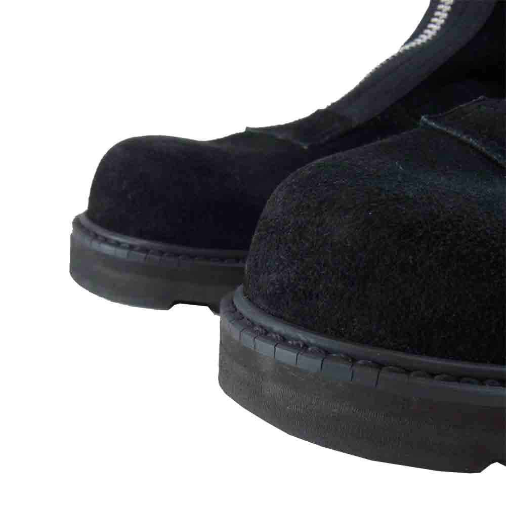 Yohji Yamamoto ヨウジヤマモト POUR HOMME プールオム センタージップ スエード ブーツ ブラック系 L【美品】【中古】