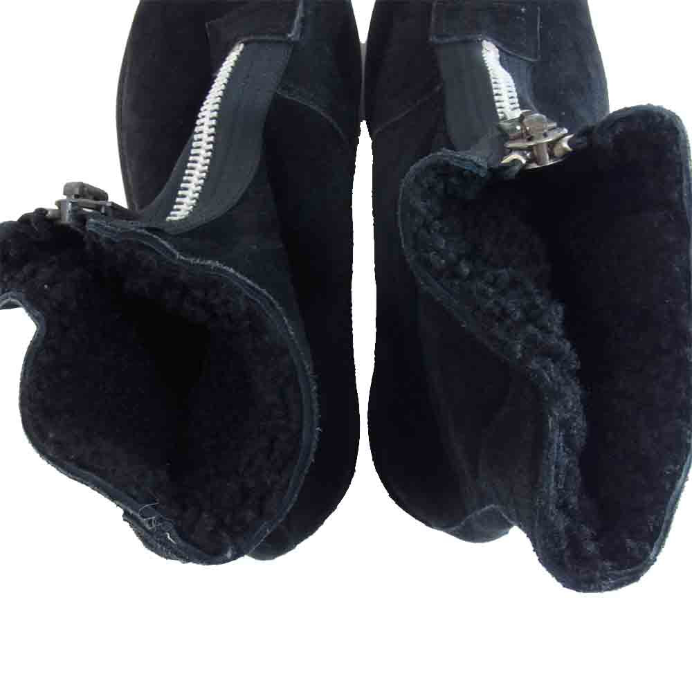 Yohji Yamamoto ヨウジヤマモト POUR HOMME プールオム センタージップ スエード ブーツ ブラック系 L【美品】【中古】