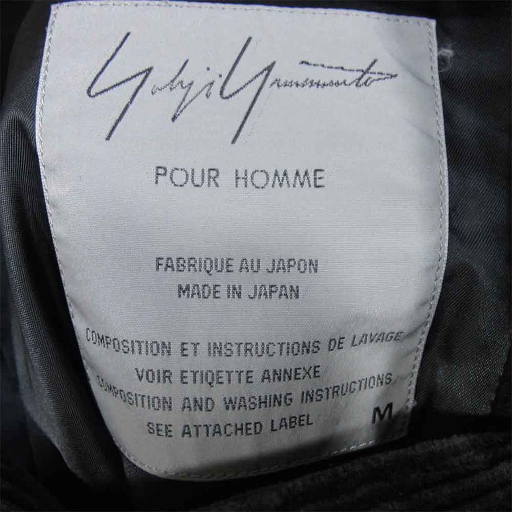 Yohji Yamamoto ヨウジヤマモト POUR HOMME プールオム 太畝コーデュロイ ジャケット ブラック系 M【中古】
