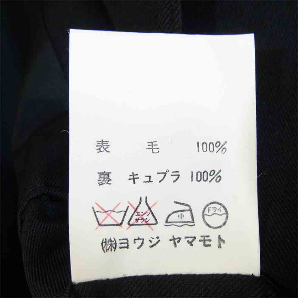 Yohji Yamamoto ヨウジヤマモト POUR HOMME プールオム 80s 丸ロゴ ベルト付き ステンカラーコート ブラック系 M【中古】