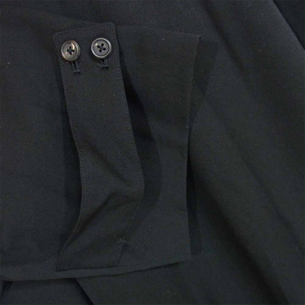Yohji Yamamoto ヨウジヤマモト POUR HOMME プールオム 80s 丸ロゴ ベルト付き ステンカラーコート ブラック系 M【中古】