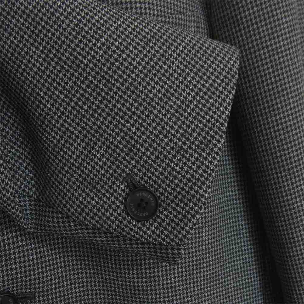 DESCENTE デサント 7749J194 未使用 ハウンドトゥース 千鳥格子柄 セットアップ テーラードジャケット テーパードパンツ スーツ　グレー グレー系 S【極上美品】【中古】