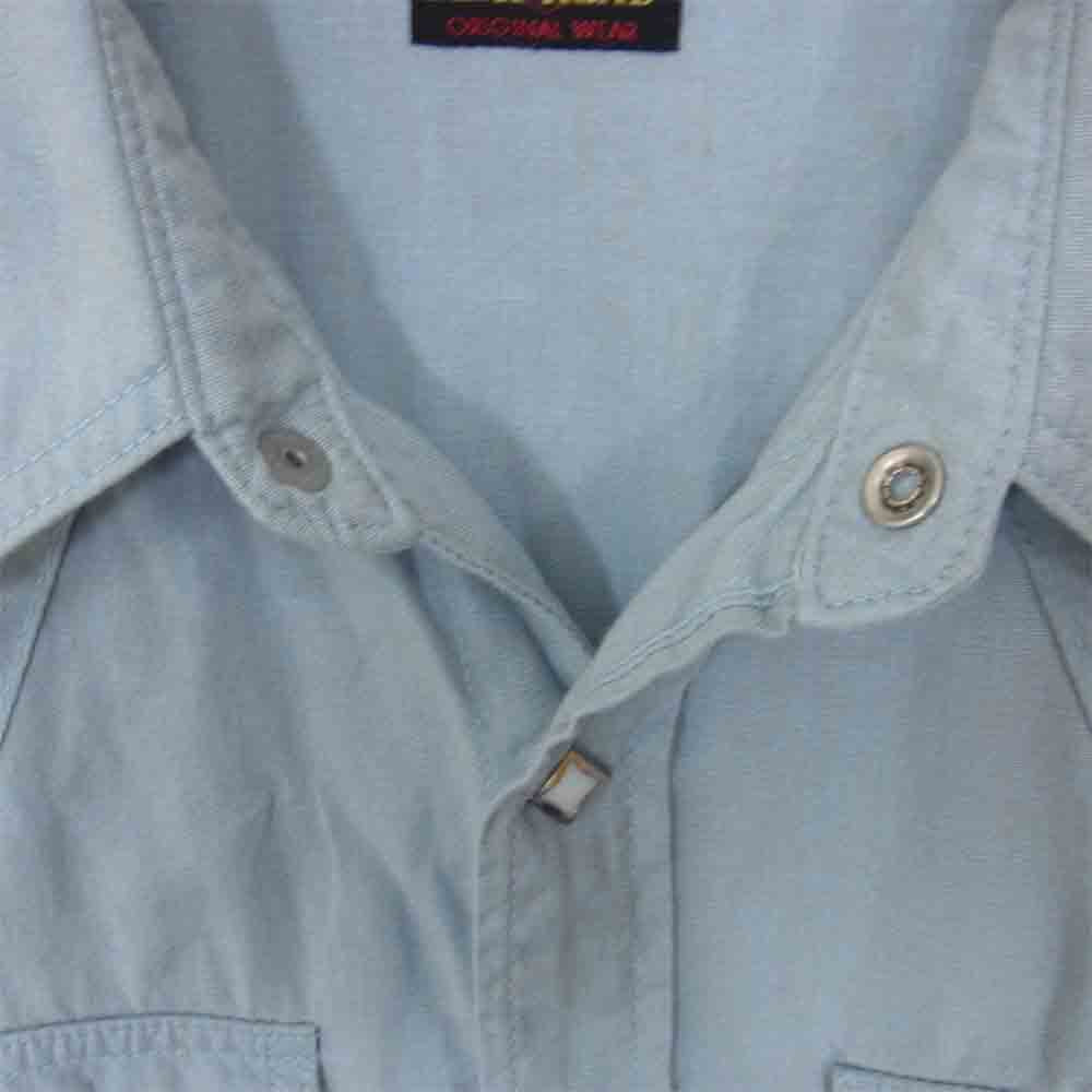 THE FLAT HEAD ザフラットヘッド シャンブレー ウエスタンシャツ ライトブルー系 40【中古】
