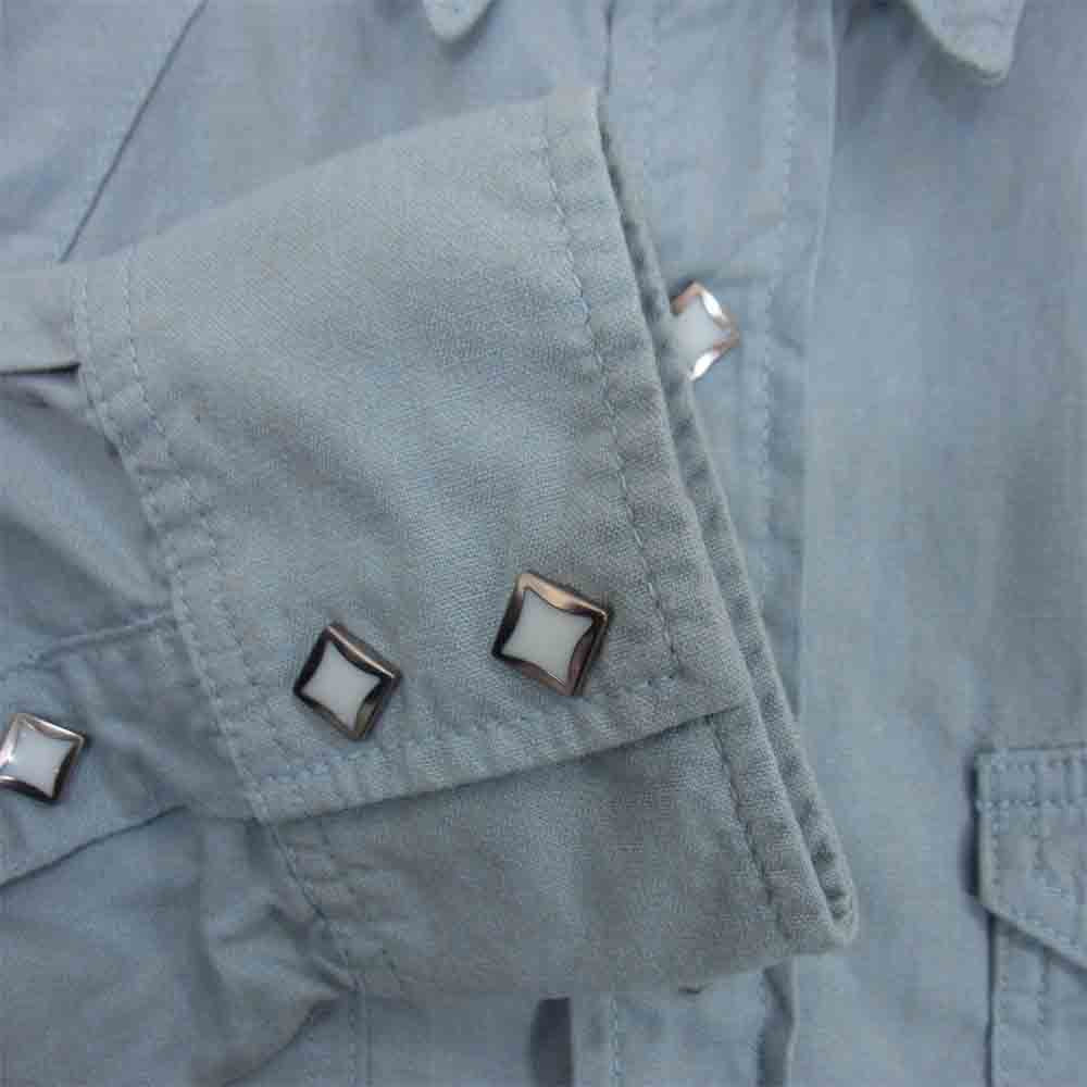 THE FLAT HEAD ザフラットヘッド シャンブレー ウエスタンシャツ ライトブルー系 40【中古】