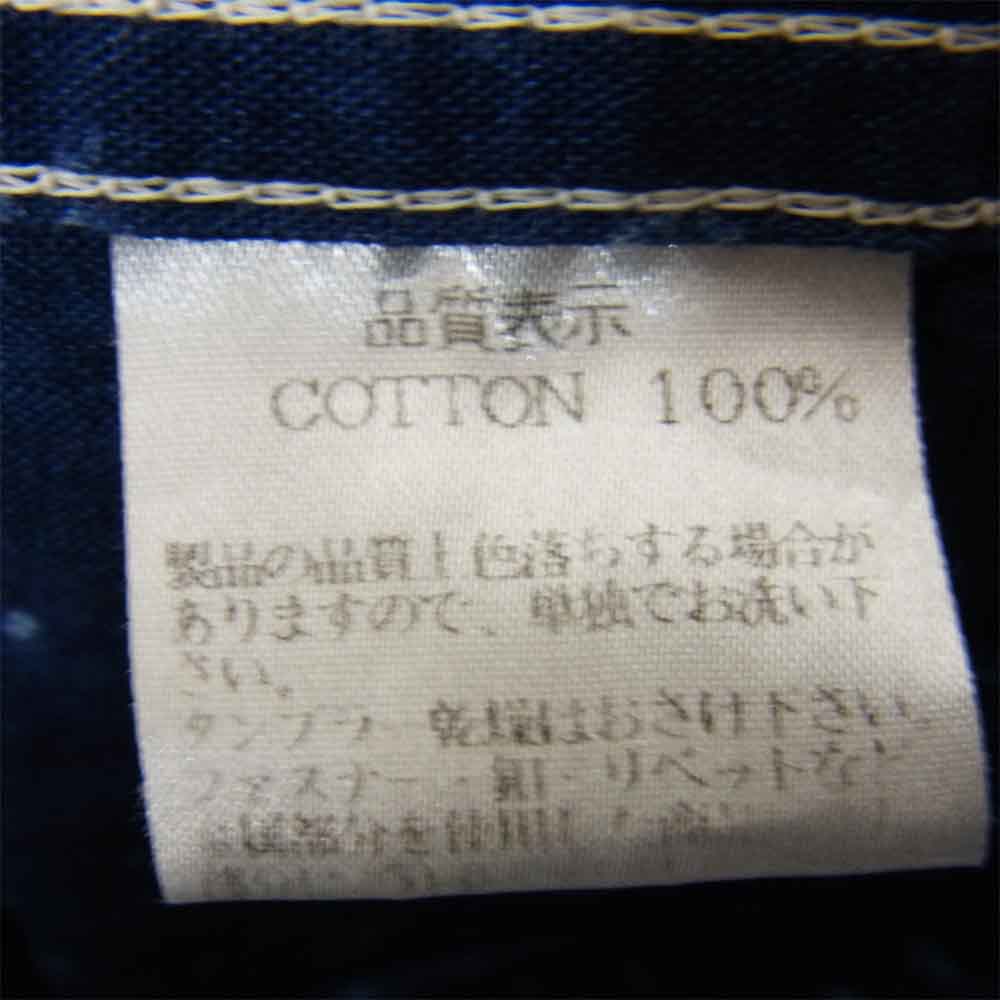 THE FLAT HEAD ザフラットヘッド ペイズリー ワークシャツ ネイビー系 38【中古】
