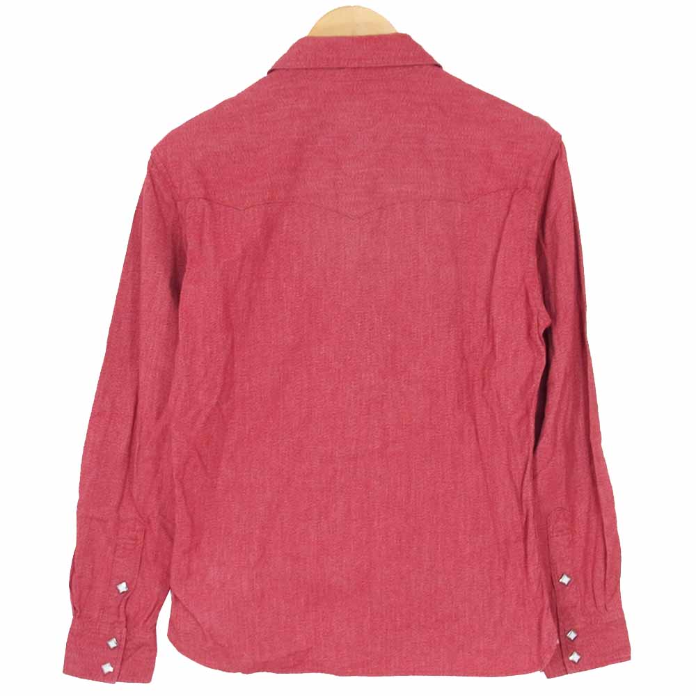 THE FLAT HEAD ザフラットヘッド ウエスタン ワークシャツ レッド系 38【中古】