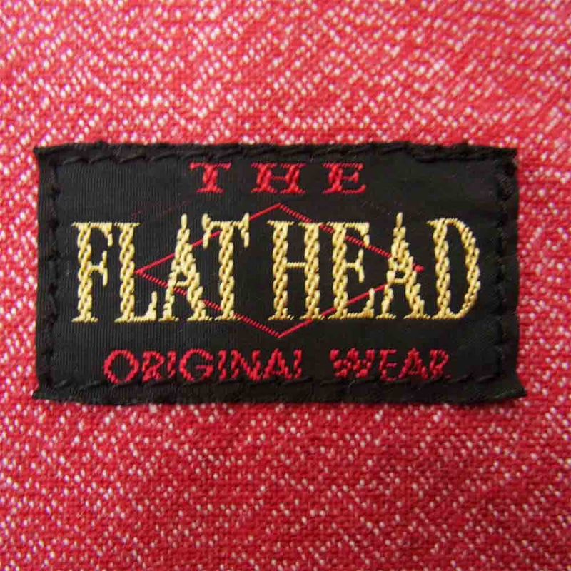 THE FLAT HEAD ザフラットヘッド ウエスタン ワークシャツ レッド系 38【中古】