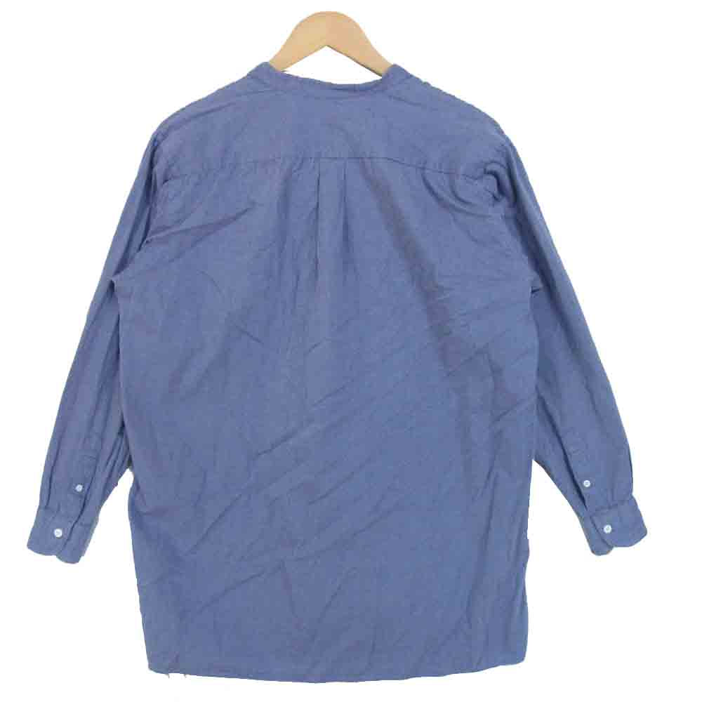 COMOLI コモリ L03-02004 Band Collar Shirt コットンネル バンドカラーシャツ ブルー系 1【中古】