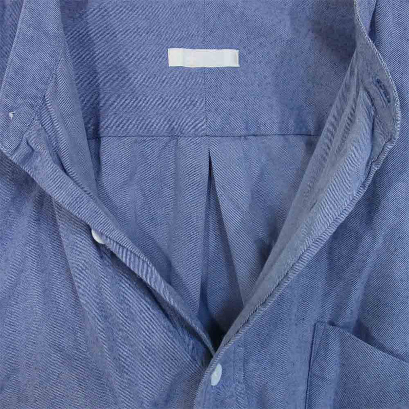 COMOLI コモリ L03-02004 Band Collar Shirt コットンネル バンドカラーシャツ ブルー系 1【中古】