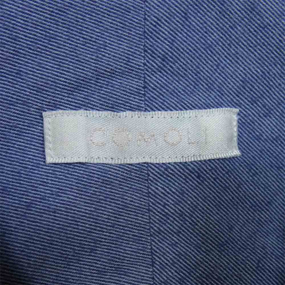 COMOLI コモリ L03-02004 Band Collar Shirt コットンネル バンドカラーシャツ ブルー系 1【中古】