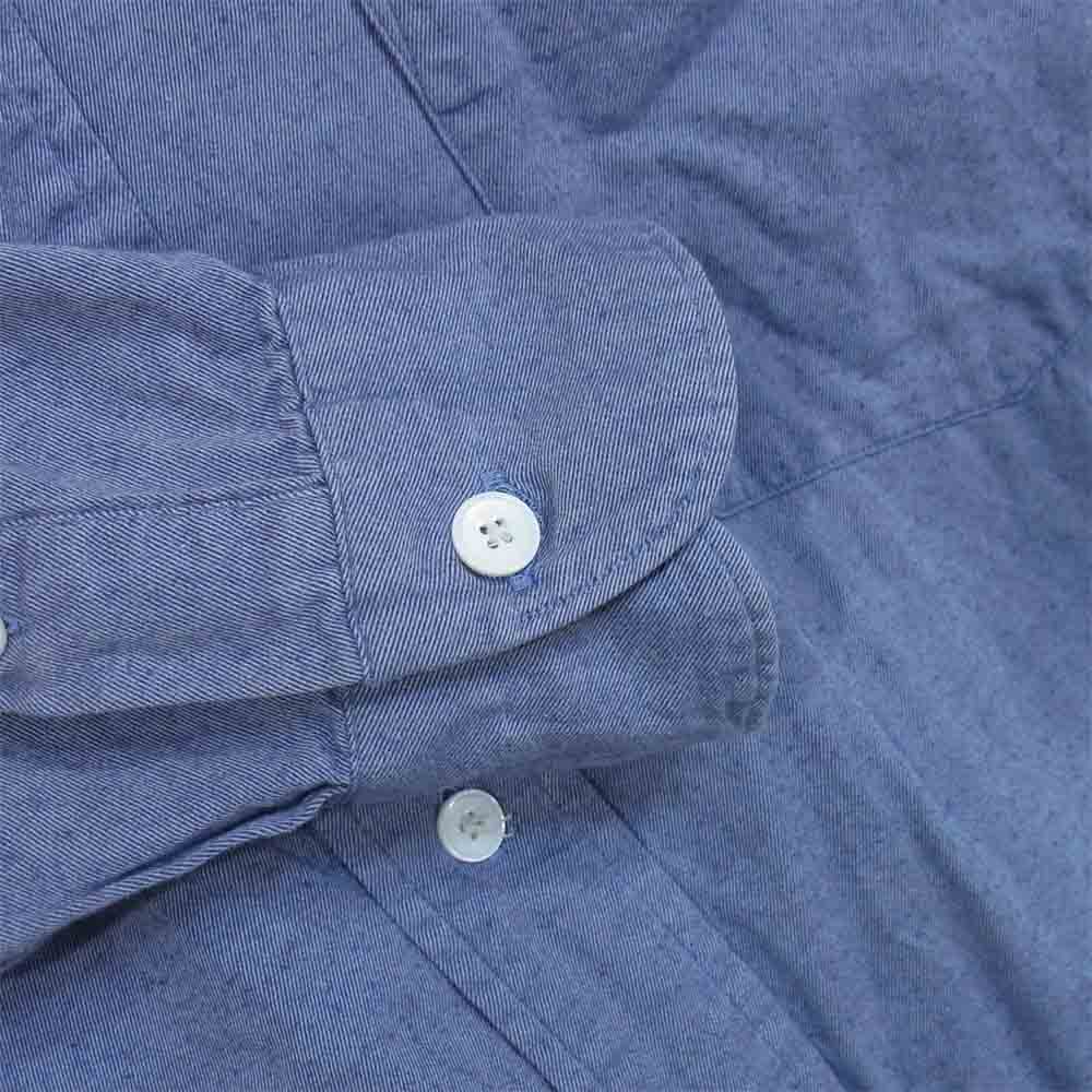 COMOLI コモリ L03-02004 Band Collar Shirt コットンネル バンドカラーシャツ ブルー系 1【中古】