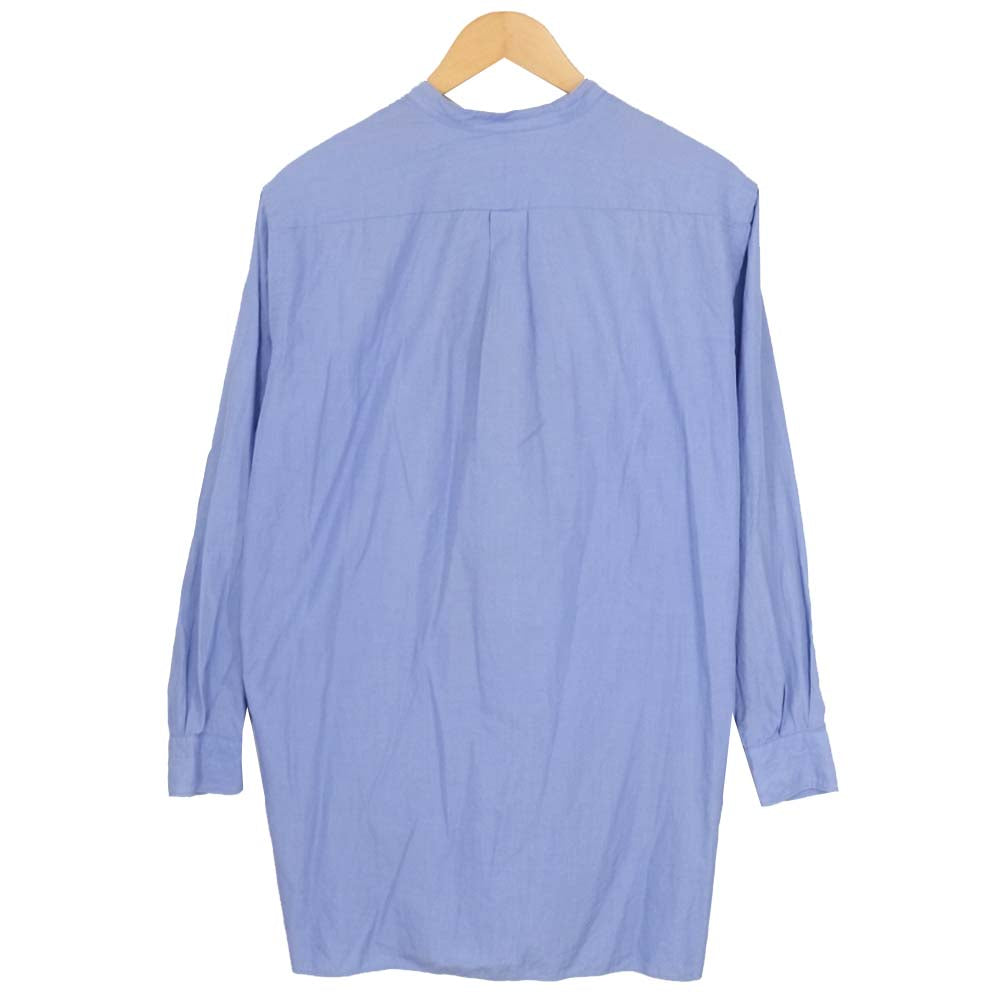 COMOLI コモリ 15AW 101-02003 Band Collar Shirt ポケット バンドカラーシャツ ブルー ブルー系 1【中古】