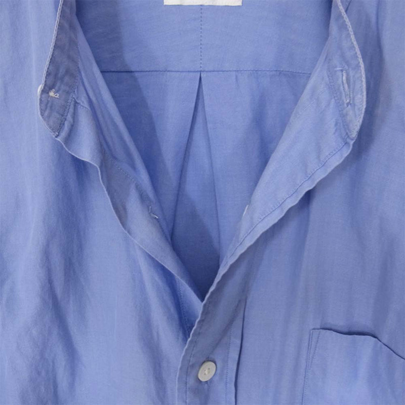 COMOLI コモリ 15AW 101-02003 Band Collar Shirt ポケット バンドカラーシャツ ブルー ブルー系 1【中古】