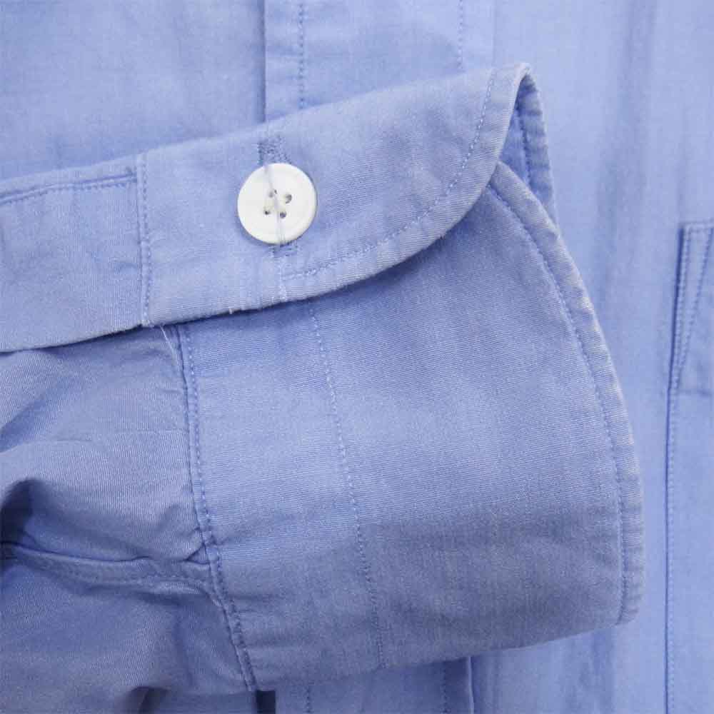 COMOLI コモリ 15AW 101-02003 Band Collar Shirt ポケット バンドカラーシャツ ブルー ブルー系 1【中古】