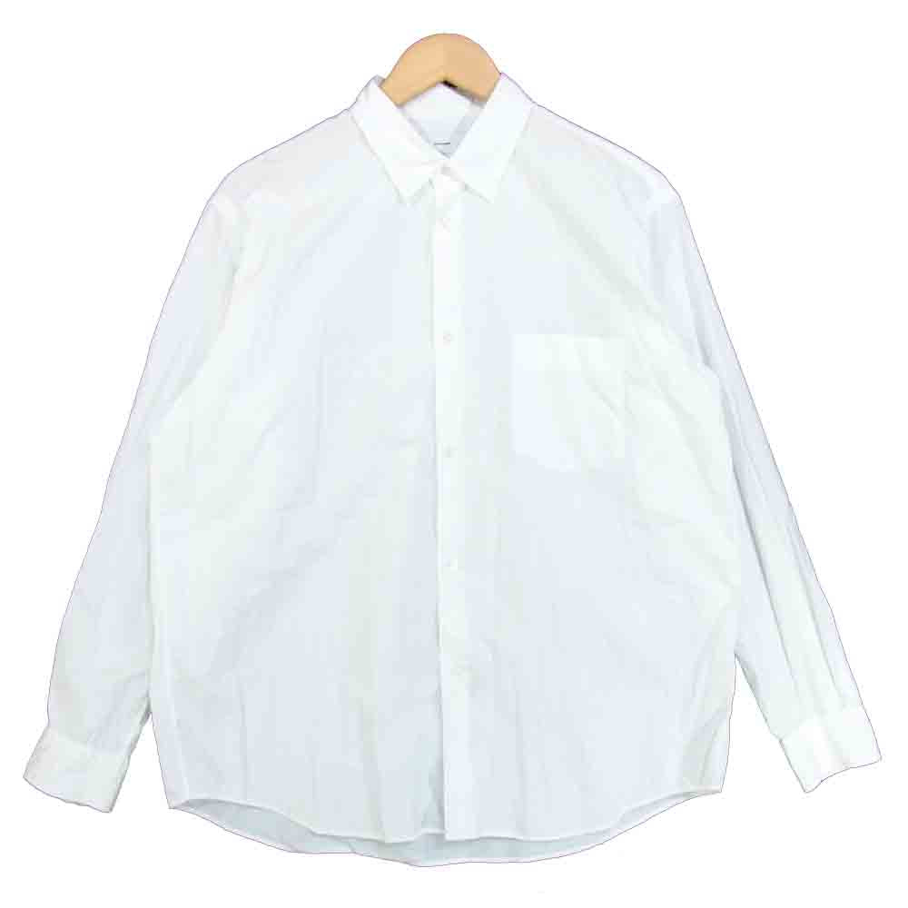 GRAPHPAPER グラフペーパー GM191-50028B BROAD REGULAR COLLAR SHIRT WHITE ブロード レギュラーカラーシャツ ホワイト系 3【中古】