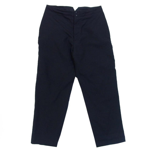 COMOLI コモリ Q03-03007 WOOL SERGE BACK STRAP PANTS ウールサージ バック ストラップ パンツ ダークネイビー系 1【中古】