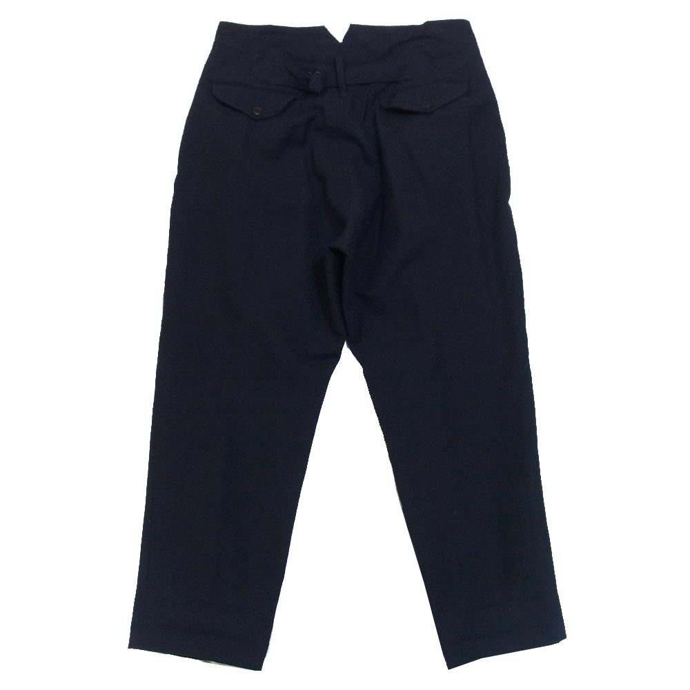 COMOLI コモリ Q03-03007 WOOL SERGE BACK STRAP PANTS ウールサージ バック ストラップ パンツ ダークネイビー系 1【中古】