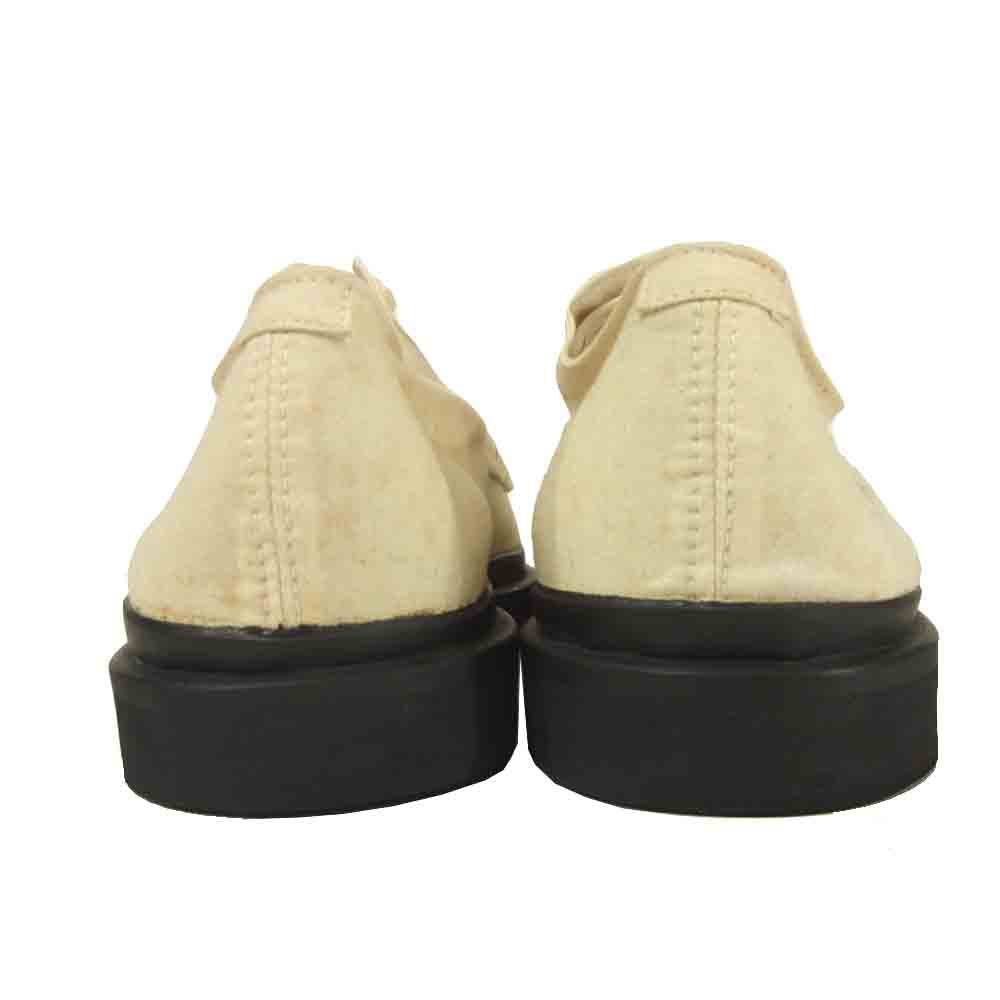 Yohji Yamamoto ヨウジヤマモト POUR HOMME プールオム 80~90s 丸ロゴ キャンバス ローカット スニーカー オフホワイト系 L【中古】