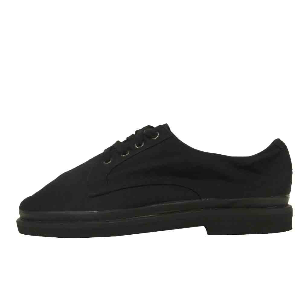 Yohji Yamamoto ヨウジヤマモト POUR HOMME プールオム 80~90s 丸ロゴ キャンバス ローカット スニーカー ブラック系 L【中古】