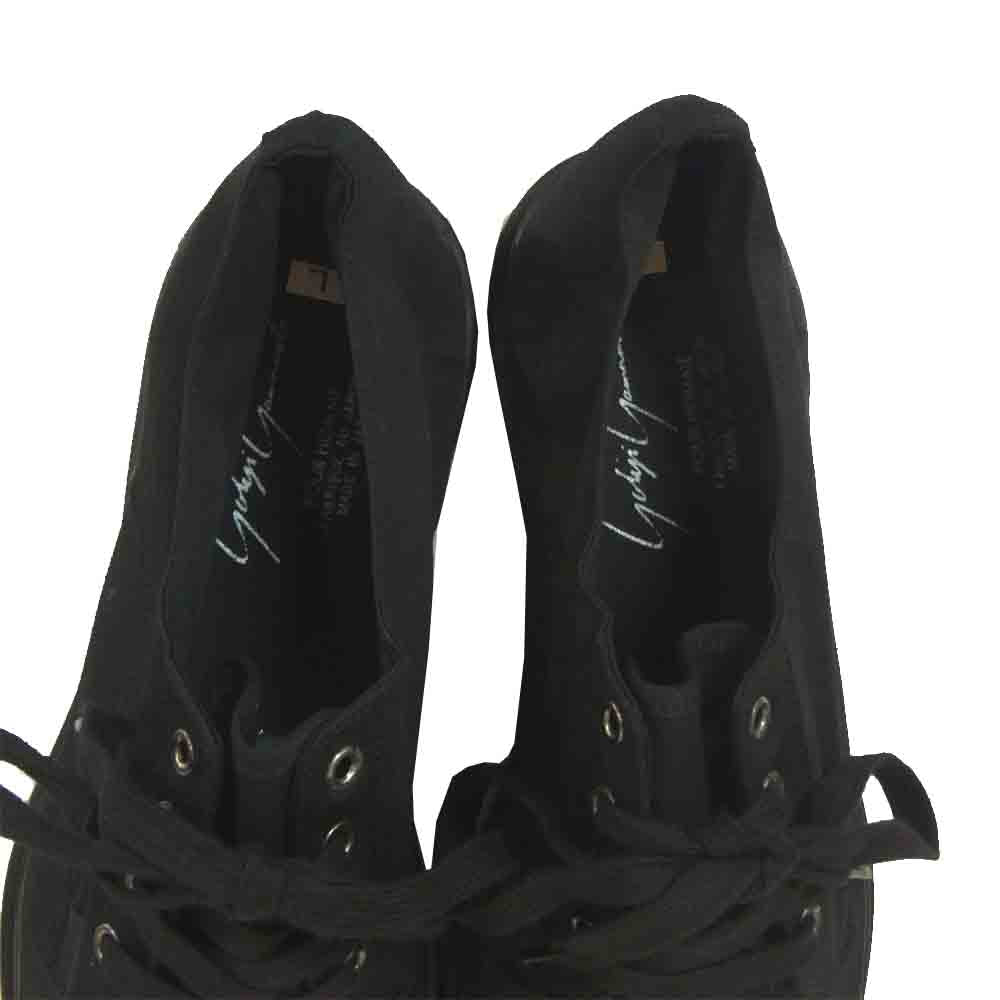 Yohji Yamamoto ヨウジヤマモト POUR HOMME プールオム 80~90s 丸ロゴ キャンバス ローカット スニーカー ブラック系 L【中古】