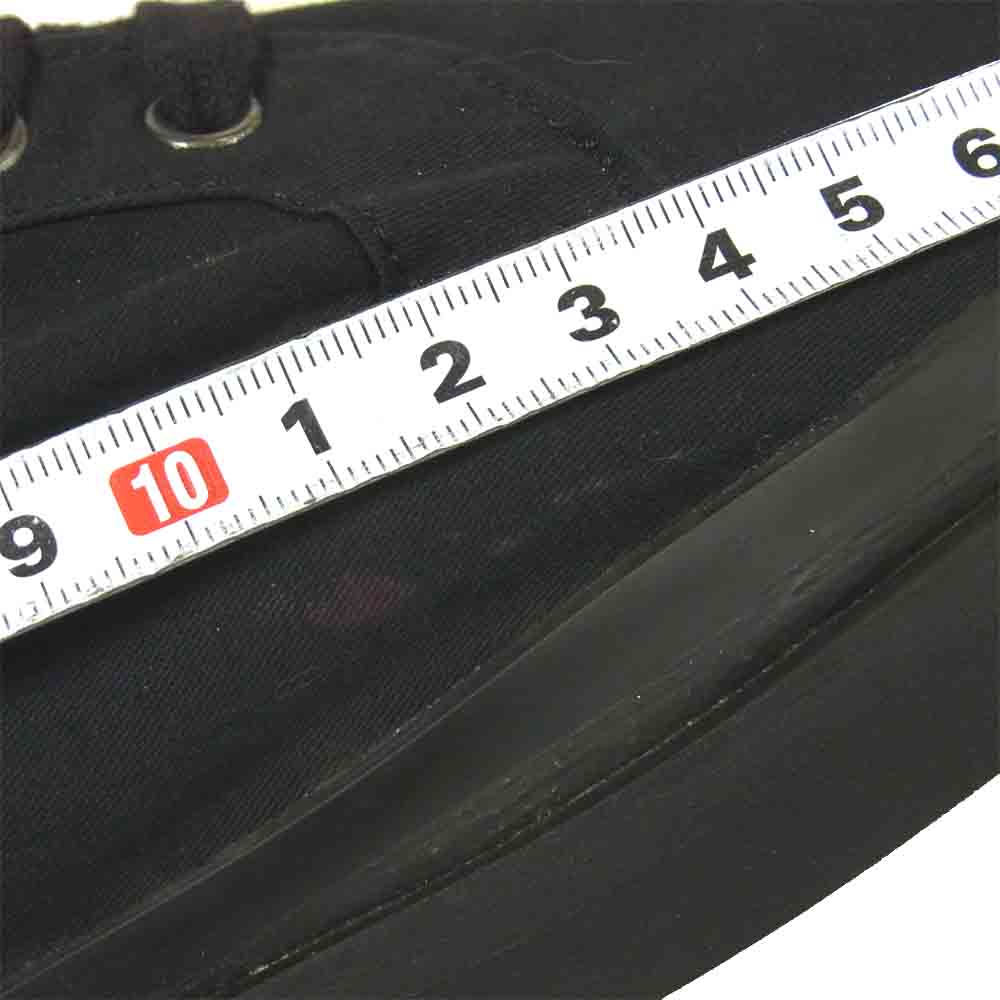 Yohji Yamamoto ヨウジヤマモト POUR HOMME プールオム 80~90s 丸ロゴ キャンバス ローカット スニーカー ブラック系 L【中古】