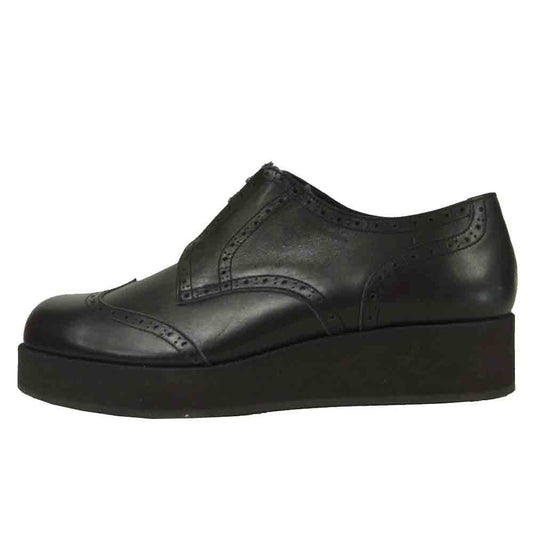 Yohji Yamamoto ヨウジヤマモト POUR HOMME プールオム センタージップ ウィングチップ 厚底 シューズ ブラック系 実寸28.5cm程度【中古】