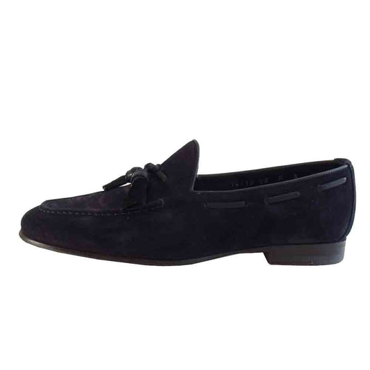 Santoni サントーニ MCNC14113LA1SRXXU53 スエード ペニー ローファー ネイビー系 5【中古】