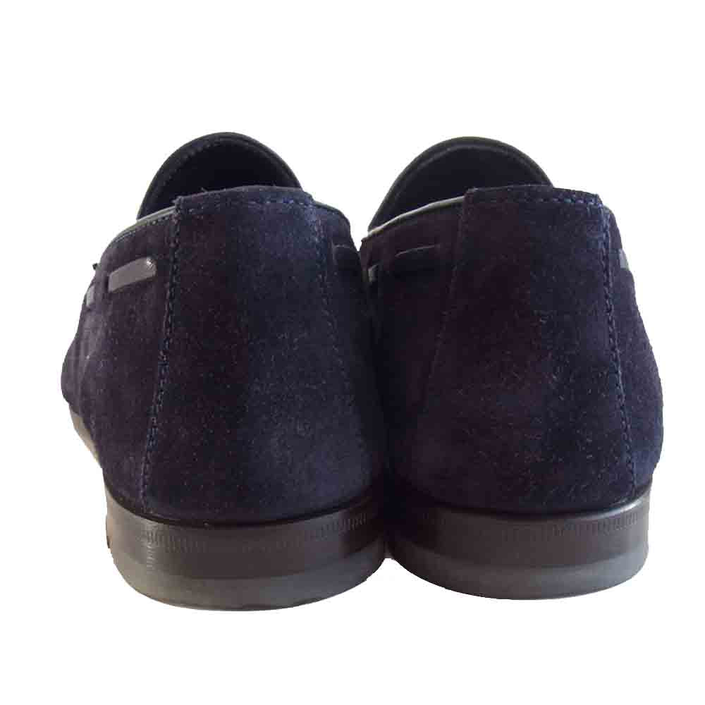 Santoni サントーニ MCNC14113LA1SRXXU53 スエード ペニー ローファー ネイビー系 5【中古】