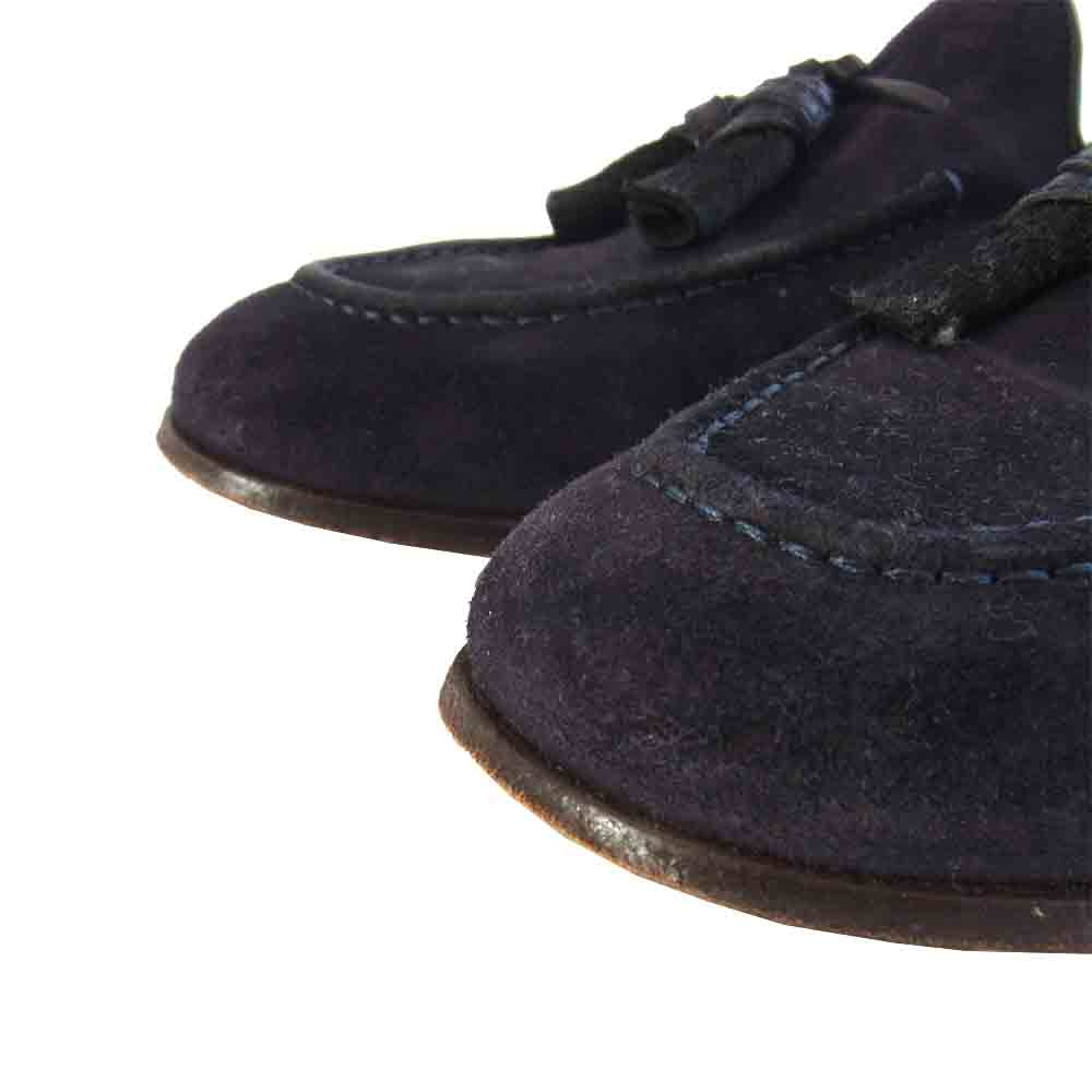 Santoni サントーニ MCNC14113LA1SRXXU53 スエード ペニー ローファー ネイビー系 5【中古】