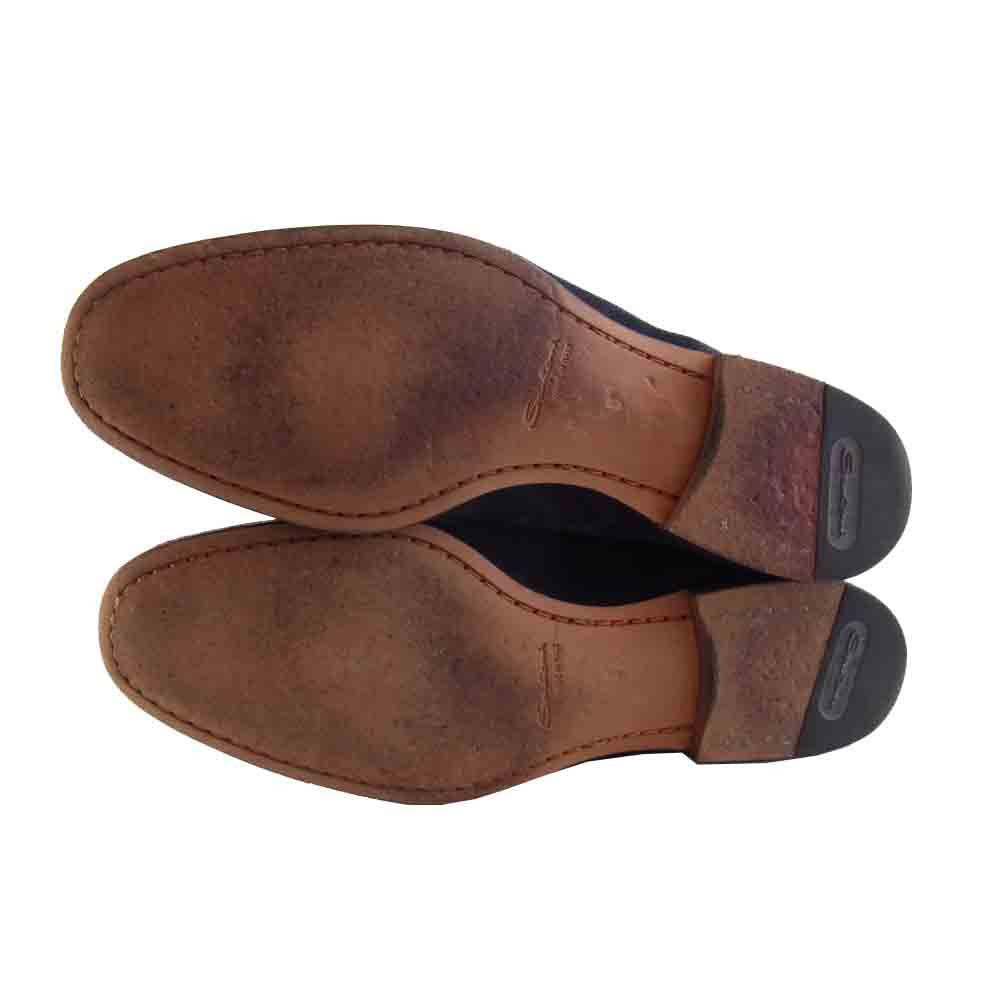 Santoni サントーニ MCNC14113LA1SRXXU53 スエード ペニー ローファー ネイビー系 5【中古】