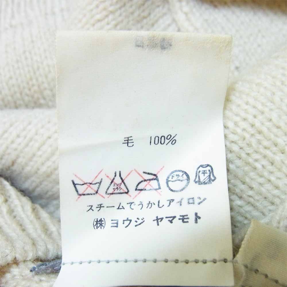 Yohji Yamamoto ヨウジヤマモト POUR HOMME プールオム 80～90s 丸ロゴ ノルディック ニット セーター ベージュ系 M【中古】