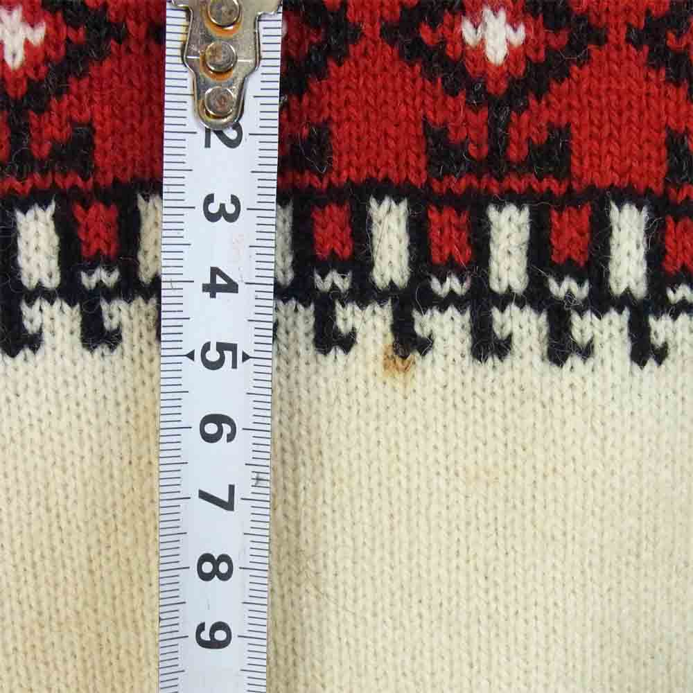 Yohji Yamamoto ヨウジヤマモト POUR HOMME プールオム 80～90s 丸ロゴ ノルディック ニット セーター ベージュ系 M【中古】