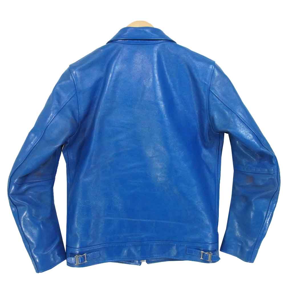 サンセットベイ 馬革 ホースハイド GEORGIA ジョージア レザー ジャケット ブルー系 3【中古】