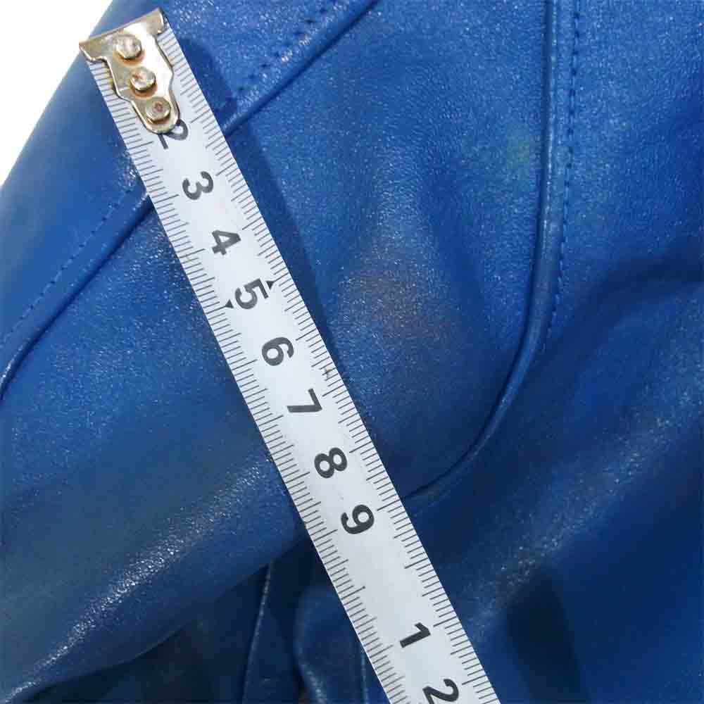 サンセットベイ 馬革 ホースハイド GEORGIA ジョージア レザー ジャケット ブルー系 3【中古】