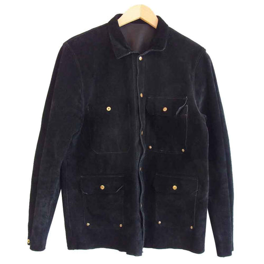 LYNCH SILVERSMITH リンチシルバースミス  Welder Jacket ウェルダー スエード レザー ジャケット ブラック系 S【中古】