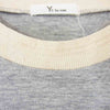 Yohji Yamamoto ヨウジヤマモト Y's for men ワイズフォーメン 80s 初期タグ リブ付 ワイド 半袖Tシャツ グレー系 サイズ表記無【中古】