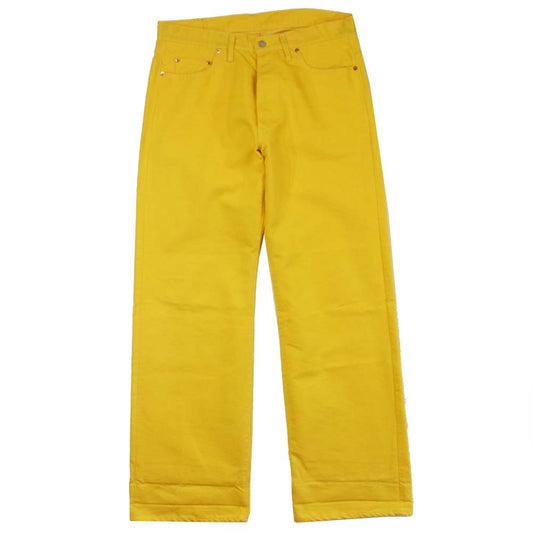 Yohji Yamamoto ヨウジヤマモト HE-P03-051 jeans ワイドストレート パンツ 日本製 イエロー系 38【中古】