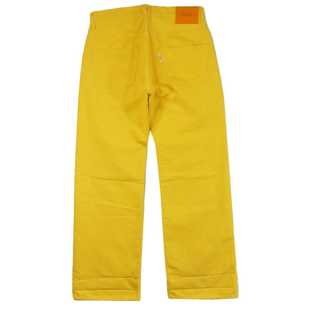 Yohji Yamamoto ヨウジヤマモト HE-P03-051 jeans ワイドストレート パンツ 日本製 イエロー系 38【中古】