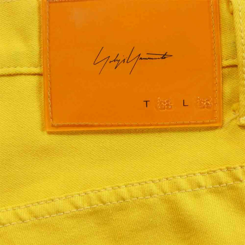 Yohji Yamamoto ヨウジヤマモト HE-P03-051 jeans ワイドストレート パンツ 日本製 イエロー系 38【中古】