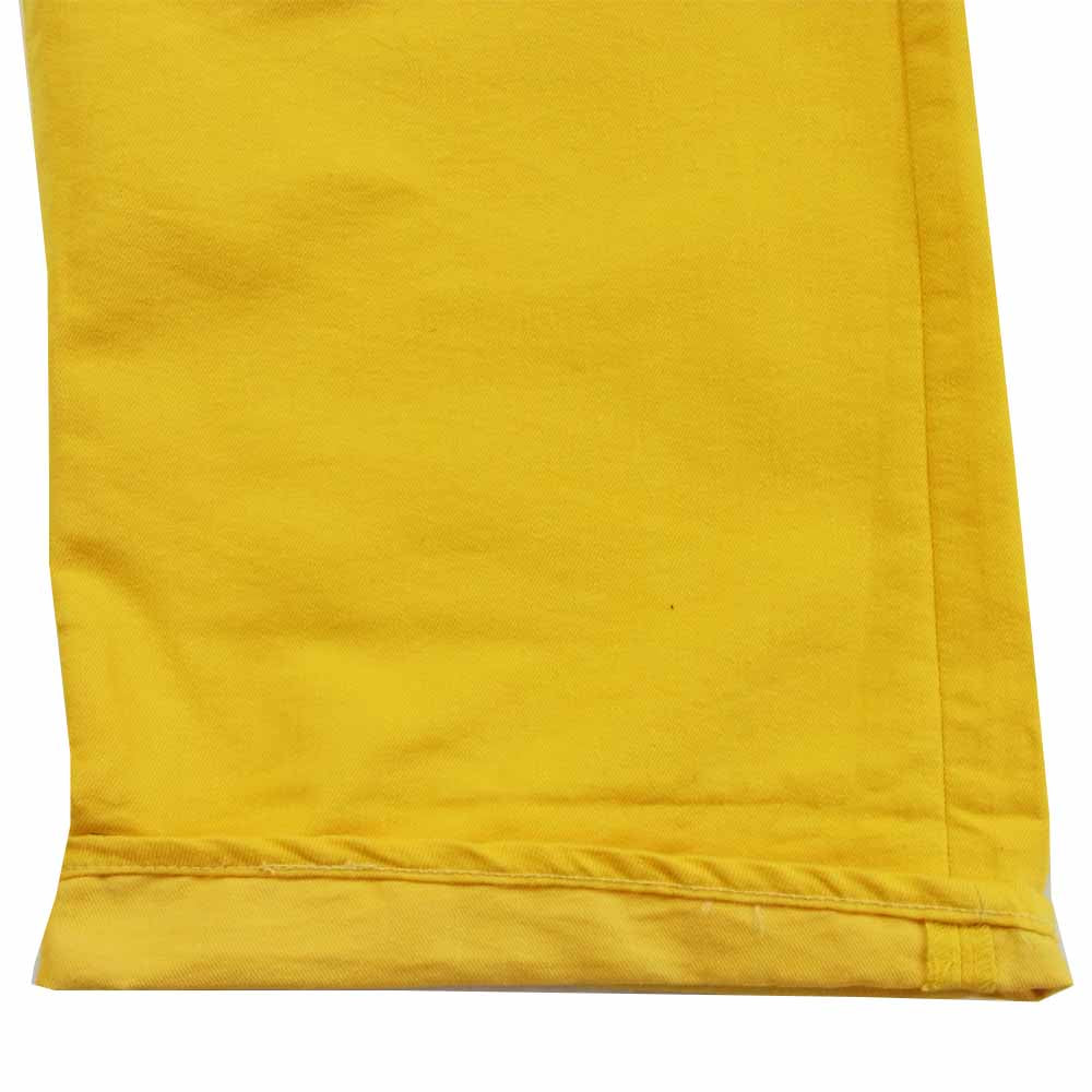 Yohji Yamamoto ヨウジヤマモト HE-P03-051 jeans ワイドストレート パンツ 日本製 イエロー系 38【中古】