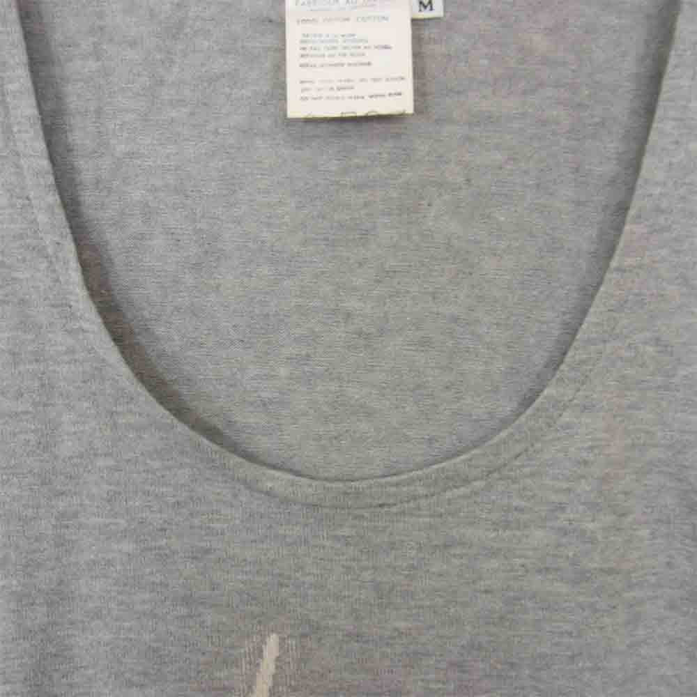 Yohji Yamamoto ヨウジヤマモト POUR HOMME プールオム 80~90s 丸ロゴ 初期タグ ロゴプリント タンクトップ グレー グレー系 M【中古】