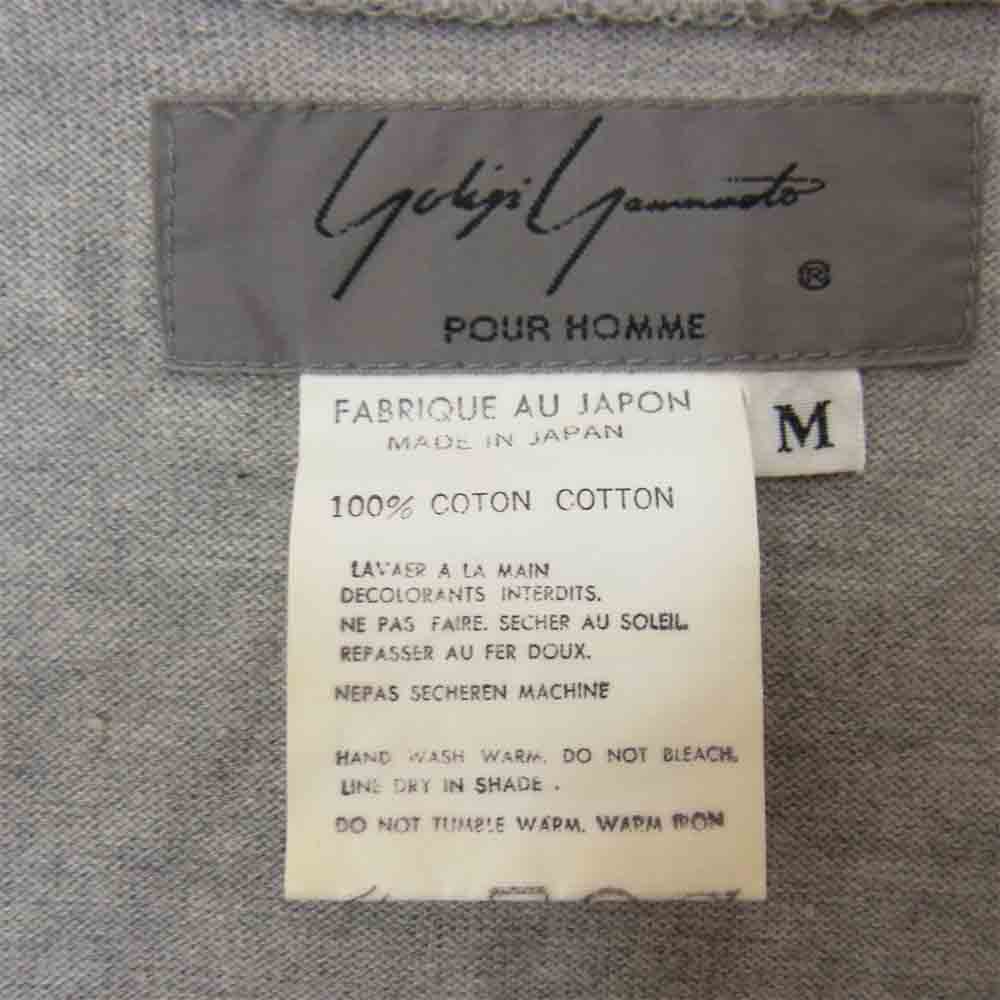 Yohji Yamamoto ヨウジヤマモト POUR HOMME プールオム 80~90s 丸ロゴ 初期タグ ロゴプリント タンクトップ グレー グレー系 M【中古】